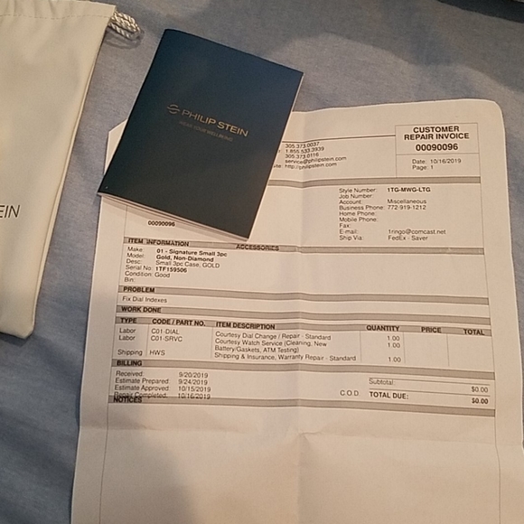 Philip Stein small teslar two tone watch - Picture 2 of 4